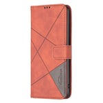 BINFEN COLOR For Xiaomi 15T Pro Phone Case  Wallet Stand Geometry Imprinted Leather Cover