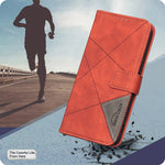 BINFEN COLOR For Xiaomi 15T Pro Phone Case  Wallet Stand Geometry Imprinted Leather Cover