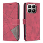 BINFEN COLOR For Xiaomi 15T Phone Case  Wallet Stand Geometry Imprinted Leather Cover