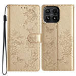 For Xiaomi 17 Wallet Phone Case Butterfly Floral Imprint Leather Flip Cover with Strap