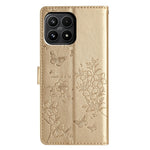 For Xiaomi 17 Wallet Phone Case Butterfly Floral Imprint Leather Flip Cover with Strap