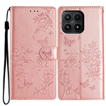 For Xiaomi 17 Wallet Phone Case Butterfly Floral Imprint Leather Flip Cover with Strap