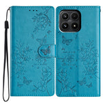 For Xiaomi 17 Wallet Phone Case Butterfly Floral Imprint Leather Flip Cover with Strap