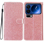 For Xiaomi 17 Pro Wallet Case Glitter Anti-Scratch Leather Stand Phone Cover with Strap