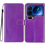 Xiaomi 17 Pro Plånboksfodral Glitter Reptåligt Läder Stativ mobilfodral med Rem