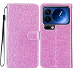 For Xiaomi 17 Pro Wallet Case Glitter Anti-Scratch Leather Stand Phone Cover with Strap