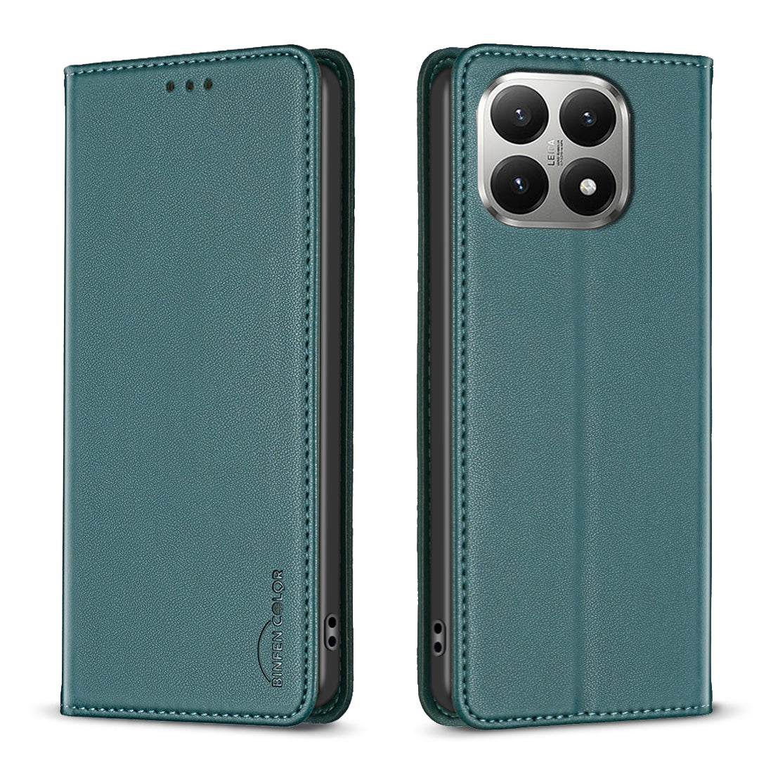 BINFEN COLOR For Xiaomi 15T Leather Case  BF18 Phone Stand Cover with Card Slots