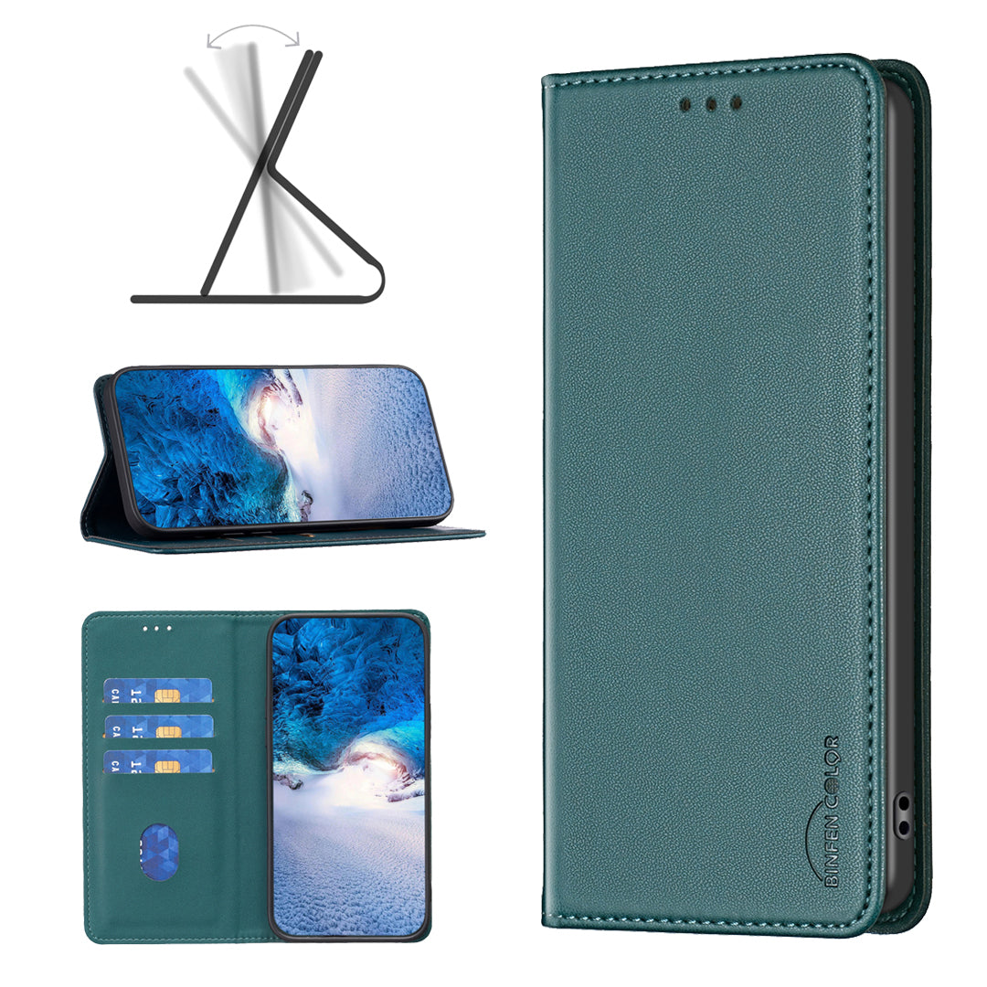 BINFEN COLOR For Xiaomi 15T Leather Case  BF18 Phone Stand Cover with Card Slots