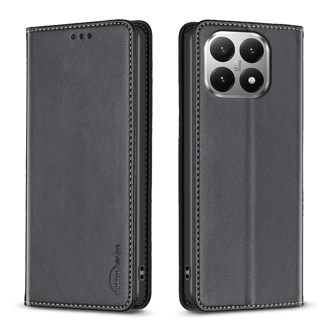BINFEN COLOR For Xiaomi 15T Leather Case  BF18 Phone Stand Cover with Card Slots