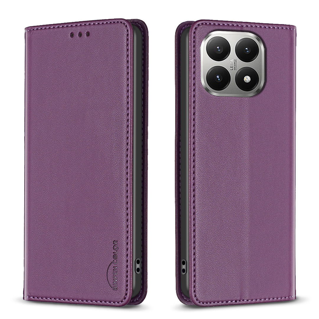 BINFEN COLOR For Xiaomi 15T Leather Case  BF18 Phone Stand Cover with Card Slots