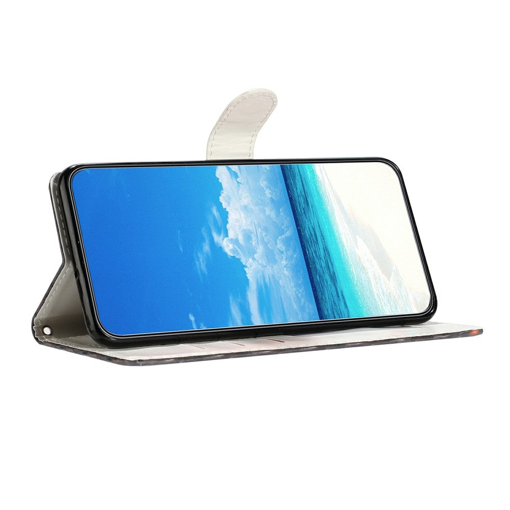 For Samsung Galaxy S26 Ultra Wallet Case PU Leather Pattern Printing Stand Phone Cover with Strap