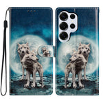 For Samsung Galaxy S26 Ultra Wallet Case PU Leather Pattern Printing Stand Phone Cover with Strap