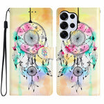 For Samsung Galaxy S26 Ultra Wallet Case PU Leather Pattern Printing Stand Phone Cover with Strap