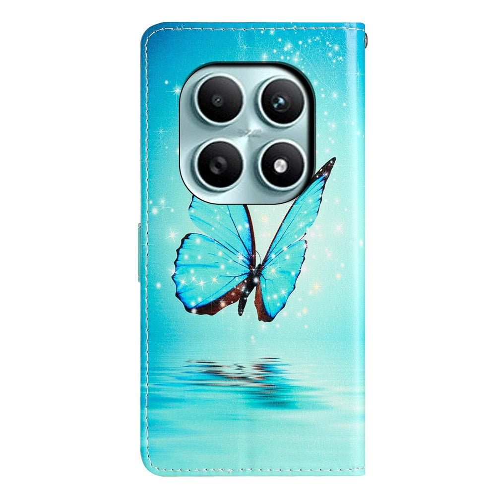 For Xiaomi Poco M8 5G / Redmi Note 15 5G (Global) Wallet Case PU Leather Pattern Printing Stand Phone Cover with Strap