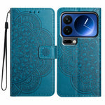 Läderfodral med korthållare för Xiaomi 17 Pro, mandalamönster, mobilfodral med stativ