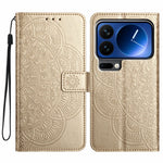 Läderfodral med korthållare för Xiaomi 17 Pro, mandalamönster, mobilfodral med stativ