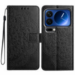 Läderfodral med korthållare för Xiaomi 17 Pro Max, mandalamönster, mobilfodral med stativ