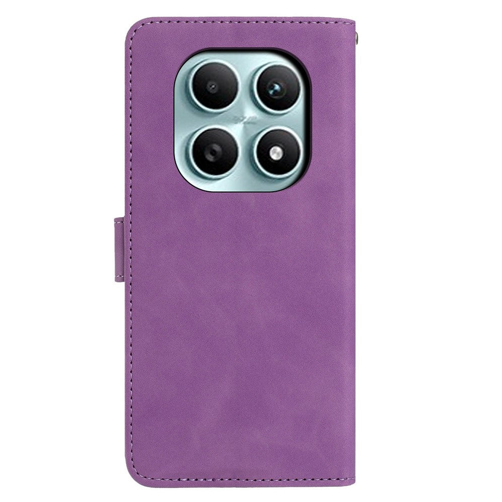 Xiaomi Poco M8 5G / Redmi Note 15 5G (Global) Fodral Fjärilsblomma Präglat PU-läder Plånboksfodral