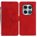 Xiaomi Poco M8 5G / Redmi Note 15 5G (Global) Fodral Fjärilsblomma Präglat PU-läder Plånboksfodral