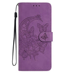 For Xiaomi 17 Pro Case Butterfly Flower Imprinted PU Leather Wallet Stand Phone Cover