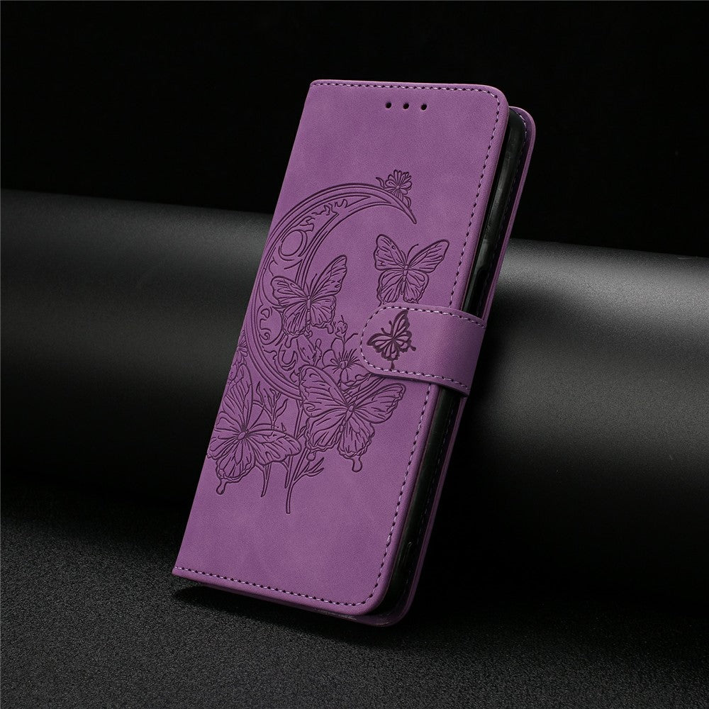 For Xiaomi 17 Pro Case Butterfly Flower Imprinted PU Leather Wallet Stand Phone Cover
