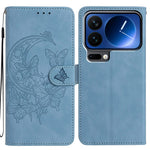 For Xiaomi 17 Pro Case Butterfly Flower Imprinted PU Leather Wallet Stand Phone Cover