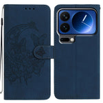 For Xiaomi 17 Pro Case Butterfly Flower Imprinted PU Leather Wallet Stand Phone Cover