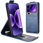 For Xiaomi 17 Pro Max Stand Case Magnetic Clasp Vertical Flip Leather Phone Cover with Card Holder