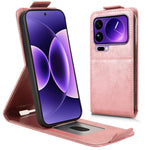 For Xiaomi 17 Pro Max Stand Case Magnetic Clasp Vertical Flip Leather Phone Cover with Card Holder