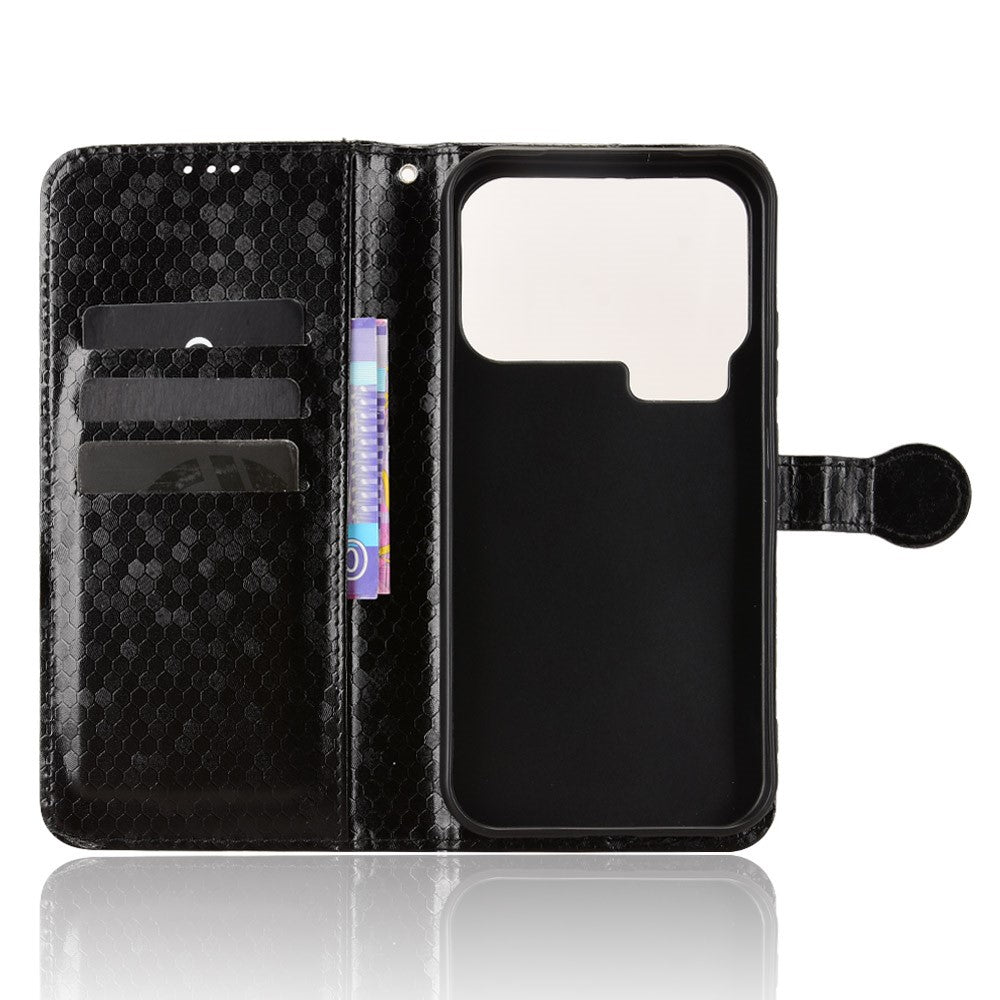 For Xiaomi 17 Pro Wallet Case Dot Pattern Imprint PU Leather Phone Cover with Wrist Strap