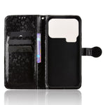 For Xiaomi 17 Pro Wallet Case Dot Pattern Imprint PU Leather Phone Cover with Wrist Strap