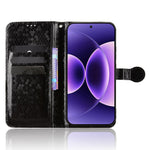 For Xiaomi 17 Pro Wallet Case Dot Pattern Imprint PU Leather Phone Cover with Wrist Strap