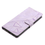 For Xiaomi Poco M8 5G / Redmi Note 15 5G (Global) Case Wallet Stand Imprinted Triangle Pattern Leather Phone Flip Cover