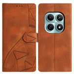 For Xiaomi Poco M8 5G / Redmi Note 15 5G (Global) Case Wallet Stand Imprinted Triangle Pattern Leather Phone Flip Cover