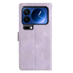 For Xiaomi 17 Pro Case Wallet Stand Imprinted Triangle Pattern Leather Phone Flip Cover