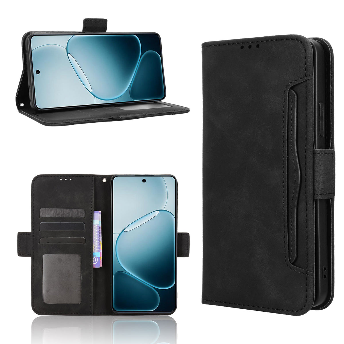 For Oppo A6 Max 5G / Oppo A6 GT 5G / Oppo F31 Pro+ 5G Leather Case Phone Wallet Cover with Multiple Card Slots