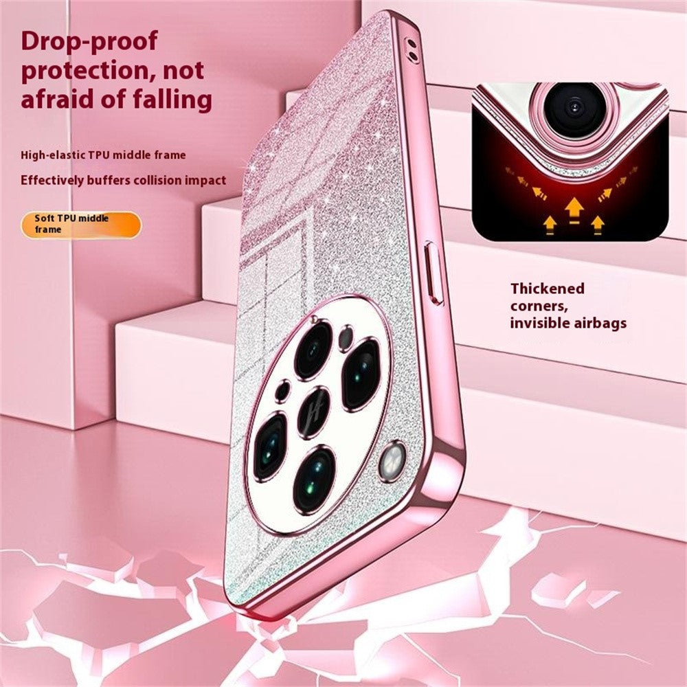 For Oppo Find X8 Ultra 5G Case Electroplating Gradient Glitter TPU Phone Cover