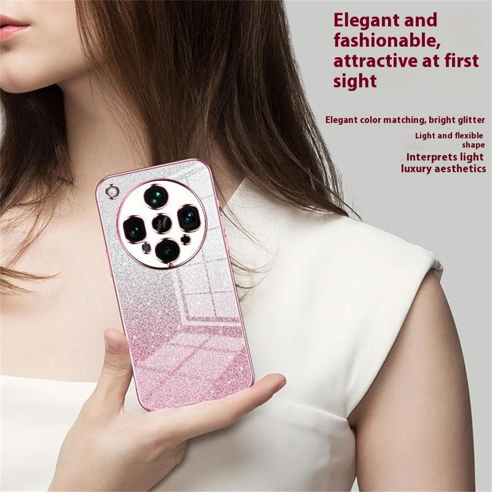 For Oppo Find X8 Ultra 5G Case Electroplating Gradient Glitter TPU Phone Cover