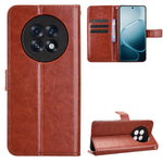For Oppo A6 GT 5G / Oppo A6 Max 5G / Oppo F31 Pro+ 5G PU Leather Case with Strap Crazy Horse Texture Phone Wallet Cover