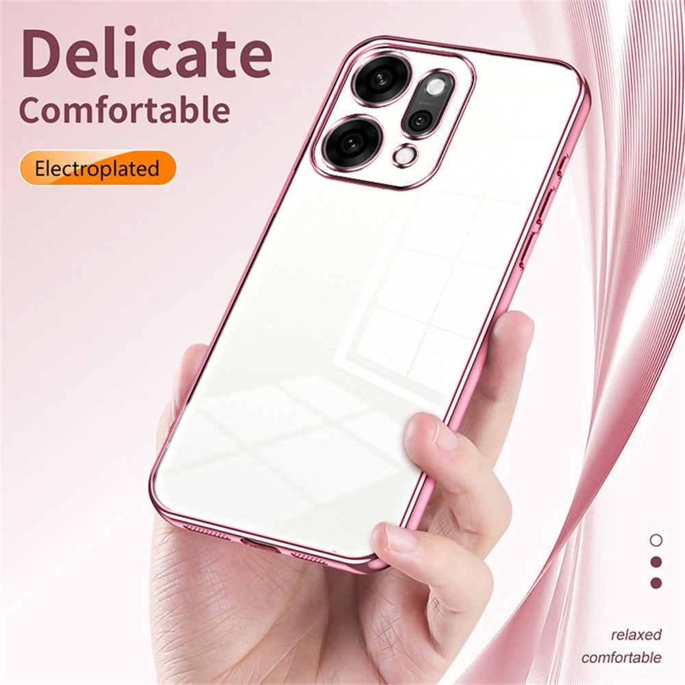 For Oppo Reno14 Pro 5G (Global) Case Electroplating Frame Soft TPU Phone Cover