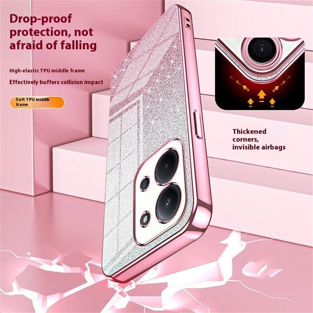 For Xiaomi Redmi 15C 4G (Global) (171mm) / Poco C85 4G (171mm) Case Electroplating Gradient Glitter TPU Phone Cover