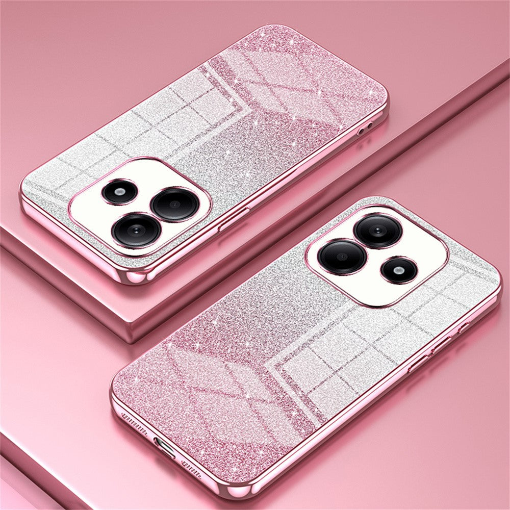 For Xiaomi Redmi Note 14 4G (163.25mm) Case Electroplating Gradient Glitter TPU Phone Cover