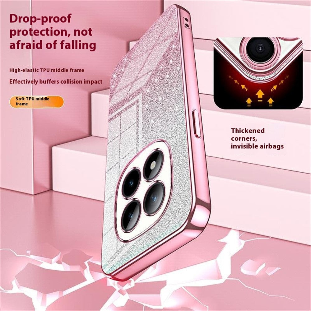 For Xiaomi Poco M8 Pro 5G / Redmi Note 15 Pro+ 5G (Global) Case Electroplating Gradient Glitter TPU Phone Cover