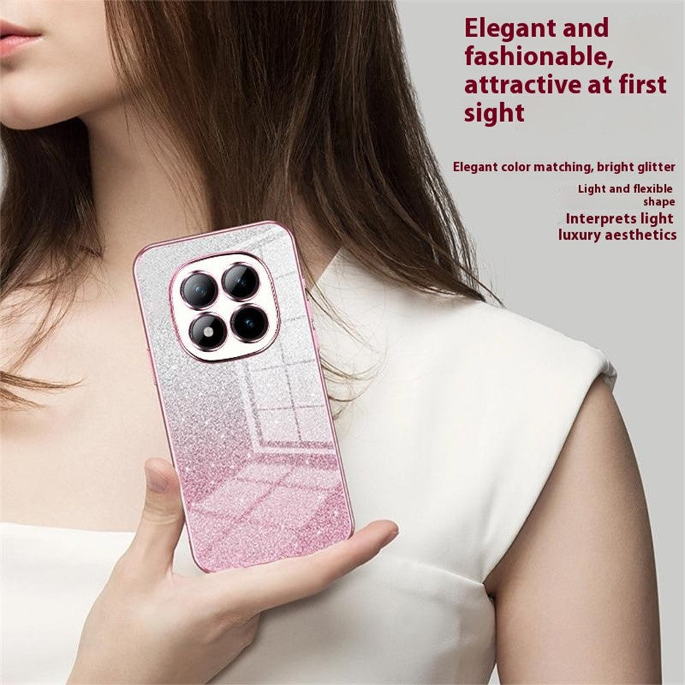 For Xiaomi Poco M8 Pro 5G / Redmi Note 15 Pro+ 5G (Global) Case Electroplating Gradient Glitter TPU Phone Cover
