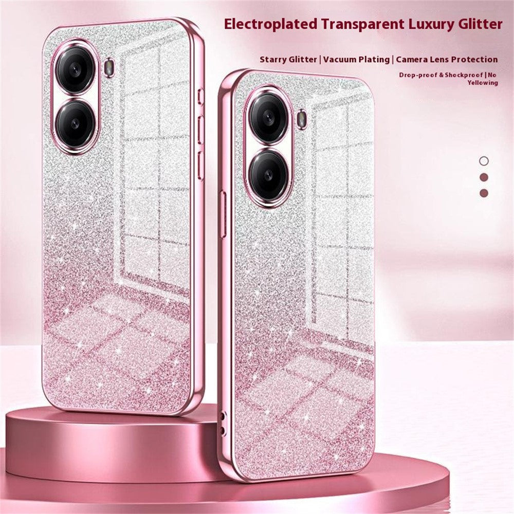 For Xiaomi Redmi Turbo 4 5G / Poco X7 Pro 5G Case Electroplating Gradient Glitter TPU Phone Cover