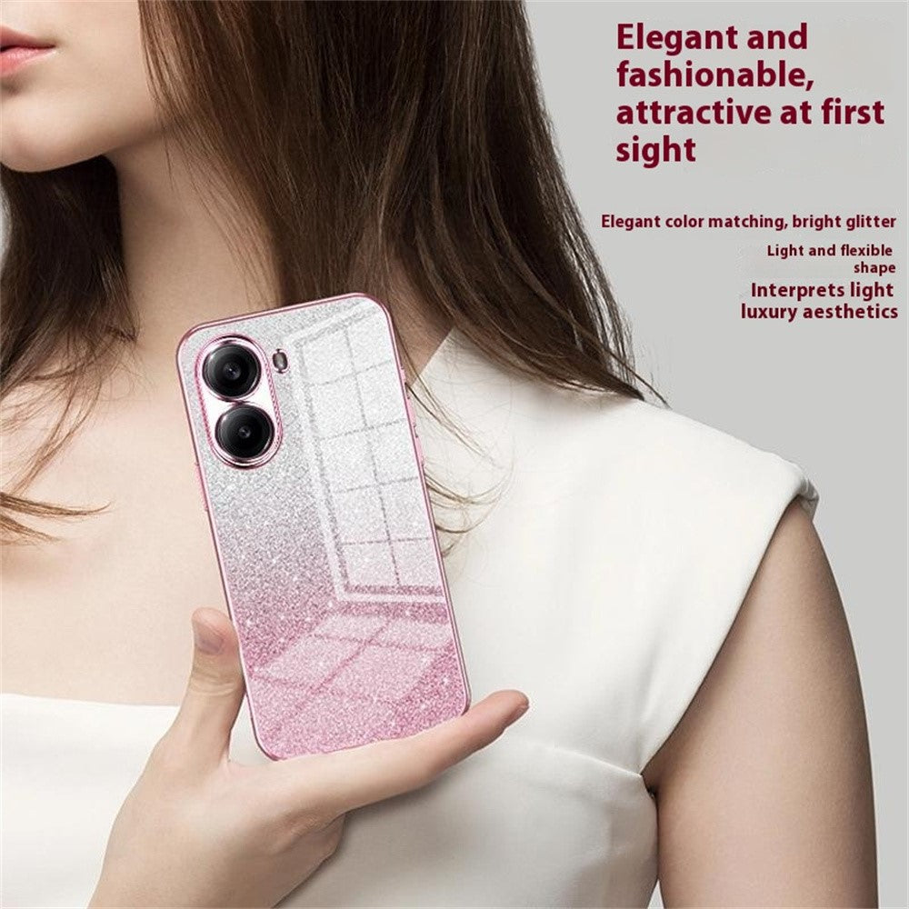 For Xiaomi Redmi Turbo 4 5G / Poco X7 Pro 5G Case Electroplating Gradient Glitter TPU Phone Cover