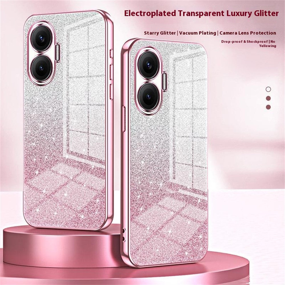 For Xiaomi Redmi Turbo 4 Pro 5G / Poco F7 5G Case Electroplating Gradient Glitter TPU Phone Cover