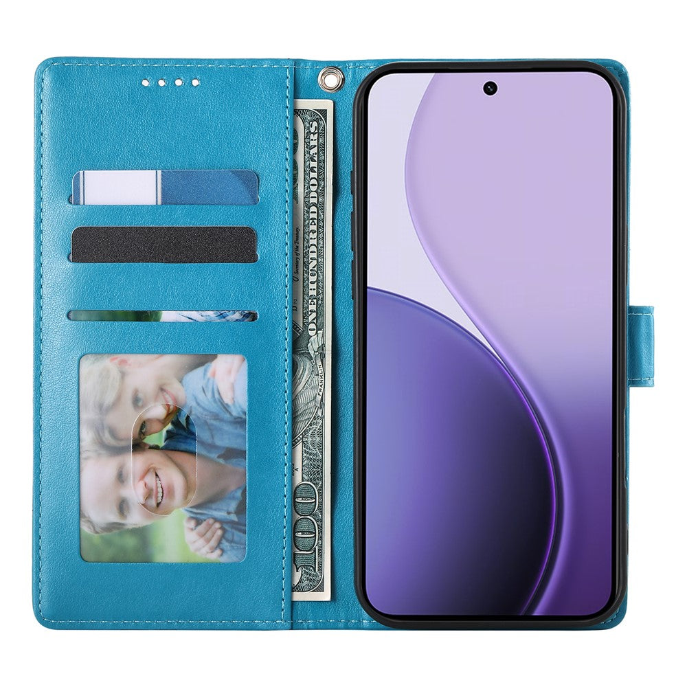 For Xiaomi 17 Pro Max Wallet Case Butterfly Floral Imprint PU Leather Phone Cover with Wrist Strap