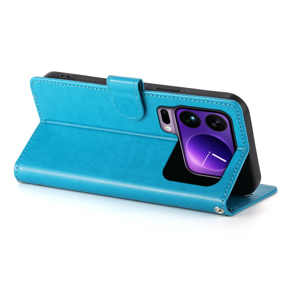 For Xiaomi 17 Pro Max Wallet Case Butterfly Floral Imprint PU Leather Phone Cover with Wrist Strap