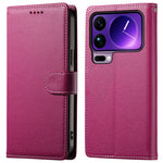 For Xiaomi 17 Pro Max Case Magnetic Snap Litchi Texture Leather Wallet Phone Cover with Wrist Strap